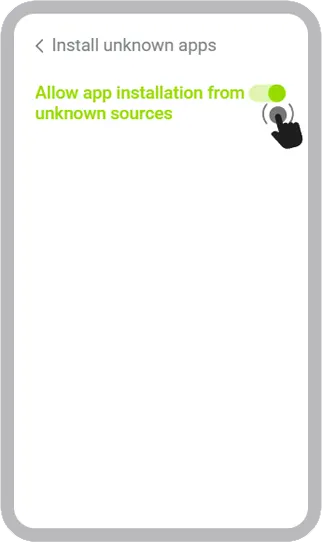 Allow from this source switch turned on in Android settings